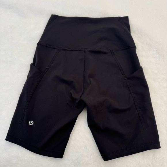 lululemon athletica Pants - lululemon athletica Black High-Rise Bike Shorts with Side Pockets
